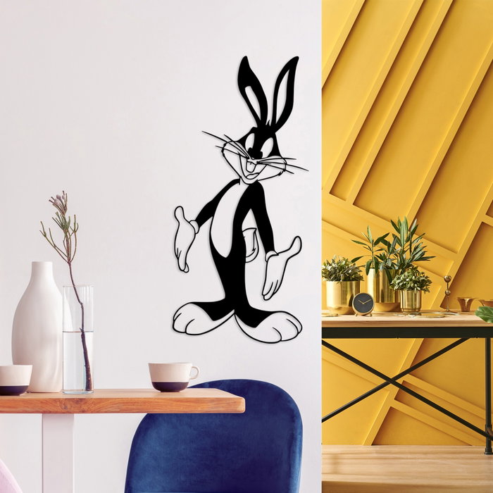 Wallity Bugs Bunny 1 Escultura de pared metálica negra Wallity Bugs Bunny 1 Escultura de pared metálica negra
